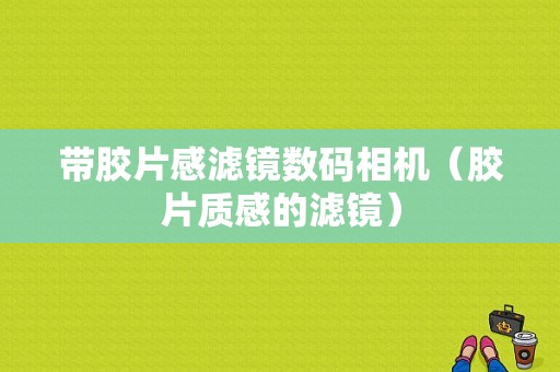 带胶片感滤镜数码相机（胶片质感的滤镜）