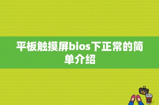 平板触摸屏bios下正常的简单介绍