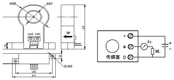 直流传感器引脚图（直流传感器引脚图）