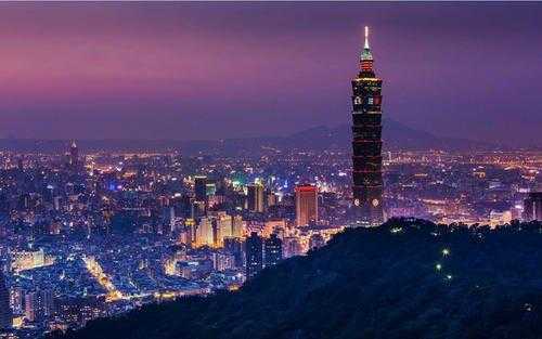 台湾夜景照片（台湾海峡夜景）