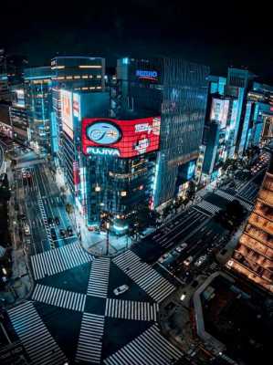 东京大广角夜景（东京银座夜景）