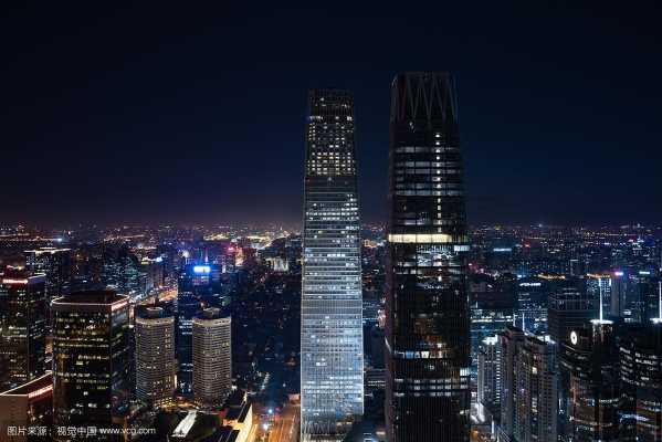 北京哪里看cbd夜景好（航拍北京CBD夜景）