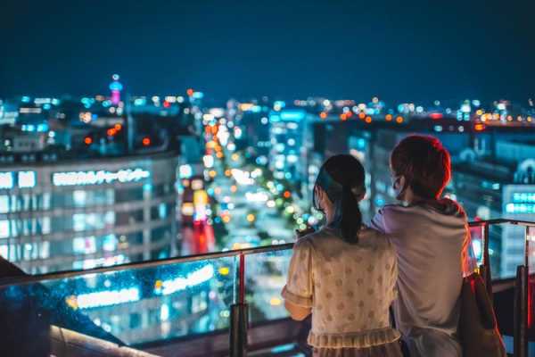 夜景情侣人像（夜景情侣头像）