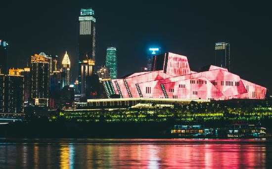 江北大剧院夜景图片（江北大剧院夜景图片真实）