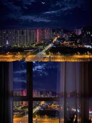 窗外夜景实拍图（窗外的夜景图片素材）